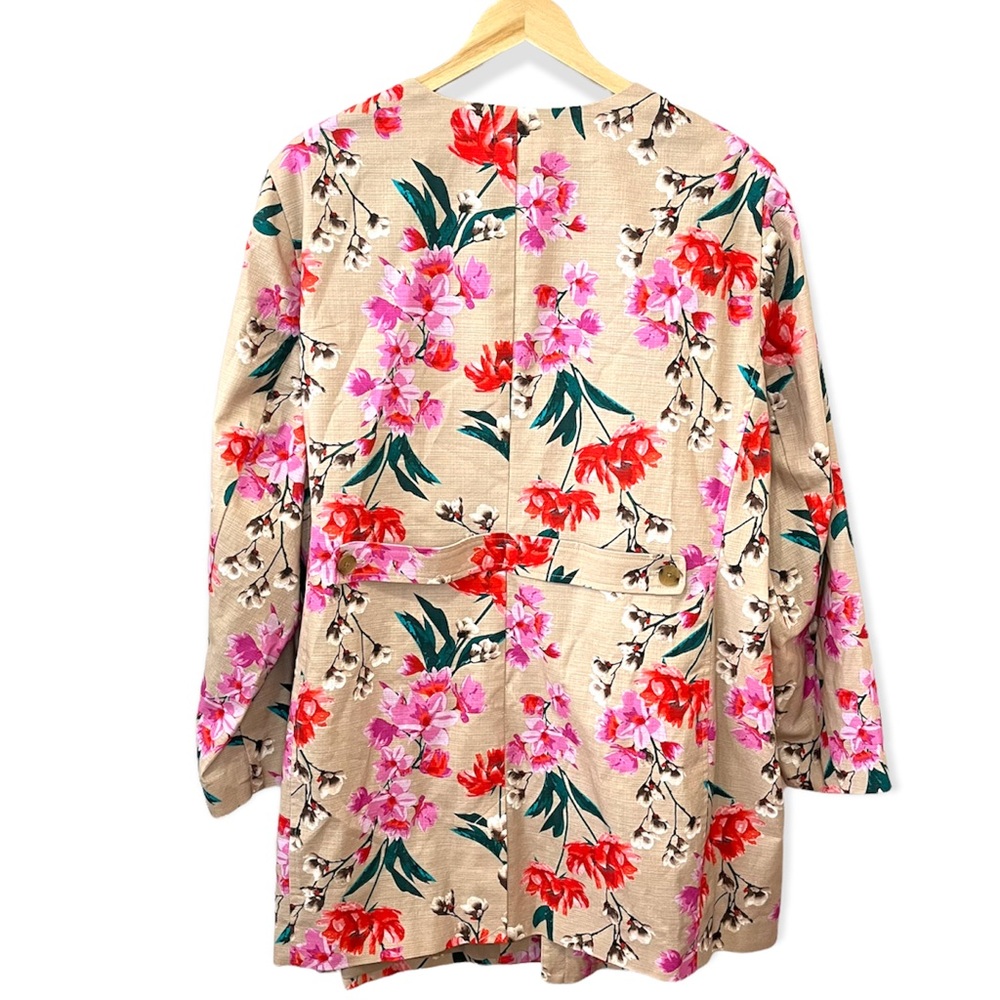 Lands End Garden Floral Coat Plus Size Jacket Fairy Cottagecore Whimsical 26W - Picture 3 of 10